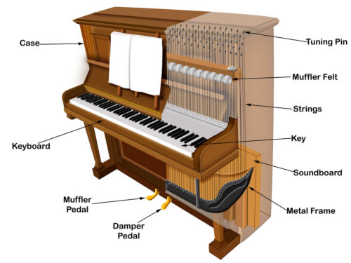 Piyanonun Yapısı, Parçaları ve Mekanizmaları